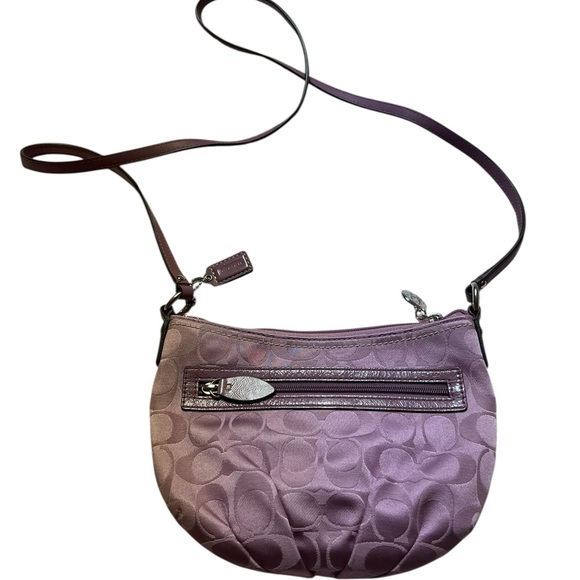 Coach Purple Crossbody Bag with Signature Monogram - Picture 1 of 6